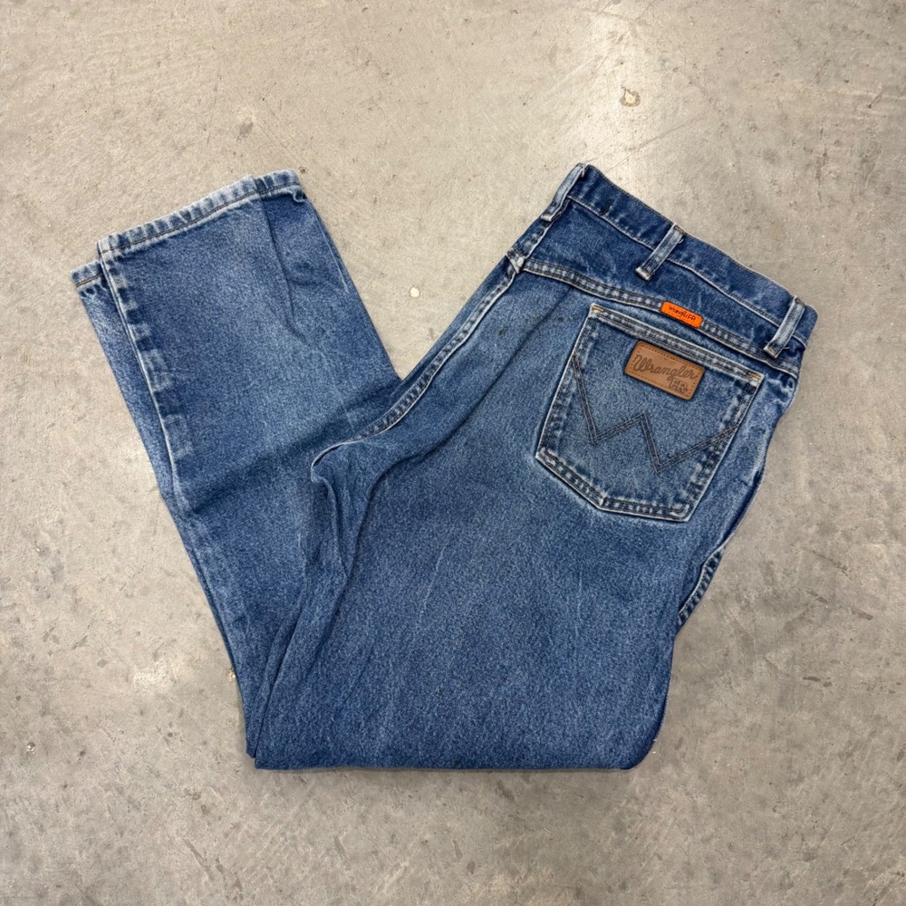 Wrangler FR Flame Resistant Relaxed Fit Jeans Blue Denim 40x32 19FR13MWZ Mens